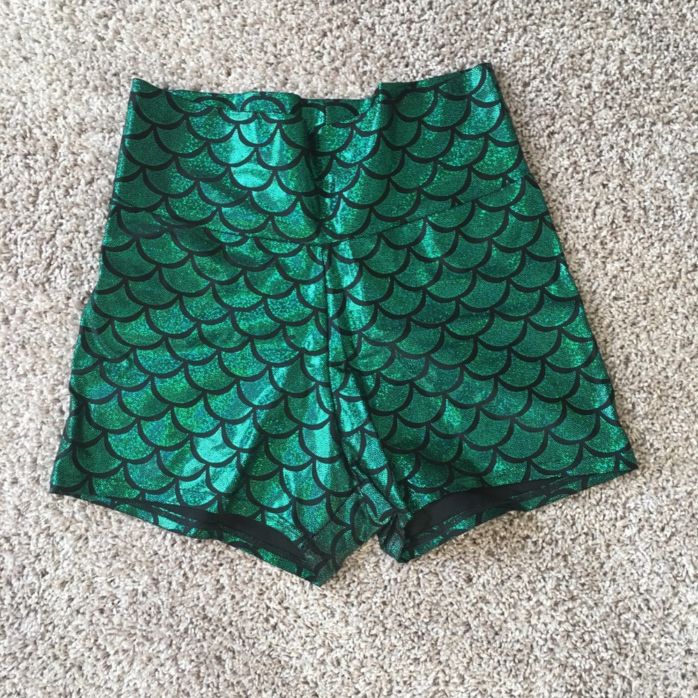 Mermaid Rave Shorts. High waisted.